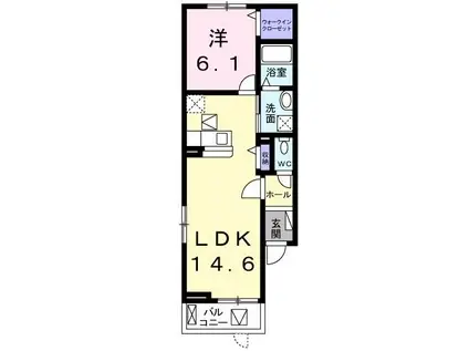 サニーハウス緑(1LDK/3階)の間取り写真