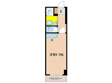TOKIWA13(ワンルーム/2階)の間取り写真