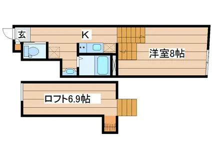 KANKURO中倉(ワンルーム/1階)の間取り写真