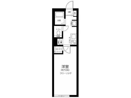 OWND NAKAJUKU(1K/1階)の間取り写真