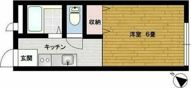 コーポ山吹 1階階 間取り