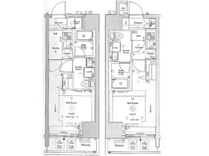 アクサス汐留(1K/3階)の間取り写真