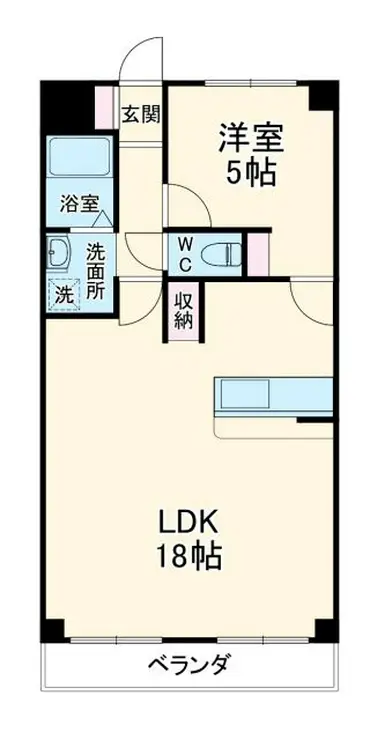 アンサンブル岸谷 2階階 間取り