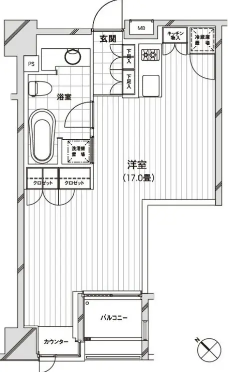 カスタリア銀座 12階階 間取り