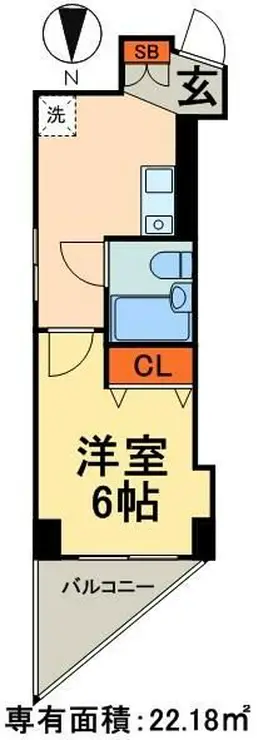 メインステージ東神田 8階階 間取り