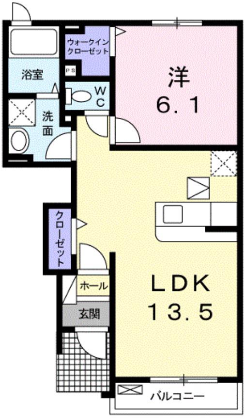 コートシャルマンVII(1LDK/1階)の間取り写真