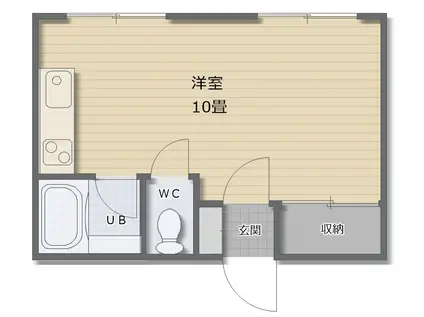 メゾンドフラッシュ富岡(ワンルーム/4階)の間取り写真