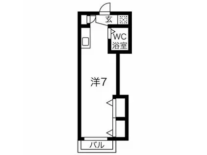 ジュネス野里(ワンルーム/1階)の間取り写真