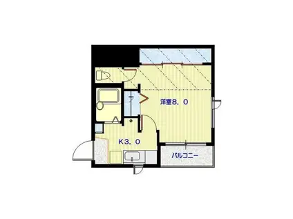 ネオックスII(1K/3階)の間取り写真