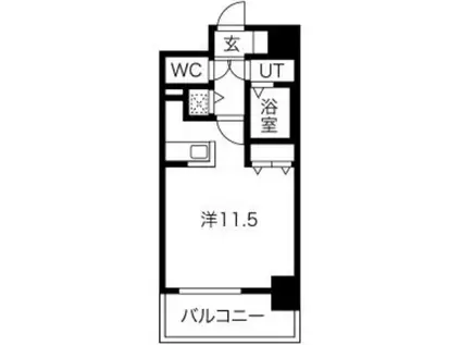ダブルスタイル神戸(ワンルーム/4階)の間取り写真