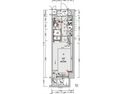 エムジェーシー神戸ハーバーウエスト(1K/1階)の間取り写真
