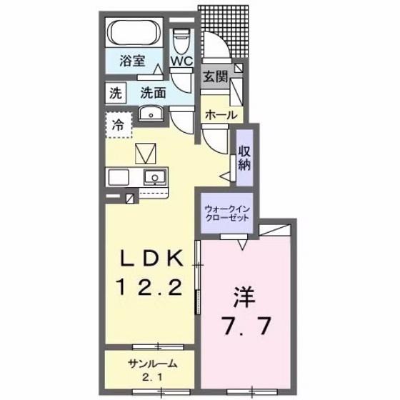 エタニティ・A(1LDK/1階)の間取り写真