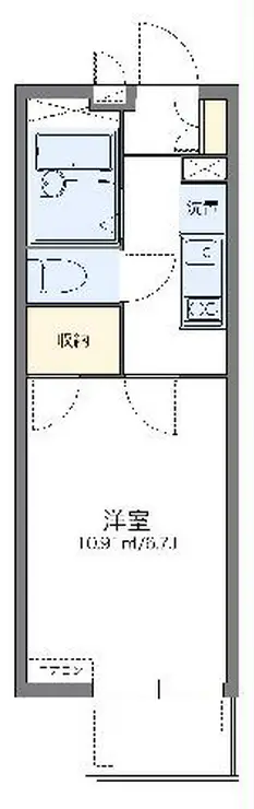 レオパレスプリマベーラ大成 1階階 間取り