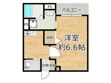 グランエクラ加島I(1K/3階)の間取り写真