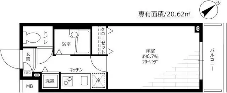 トーシンフェニックス新横濱イクシール 7階階 間取り