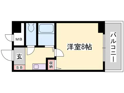 アークYS(1K/2階)の間取り写真