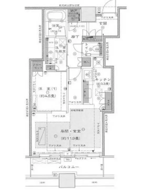プラウドタワー千代田富士見 9階階 間取り