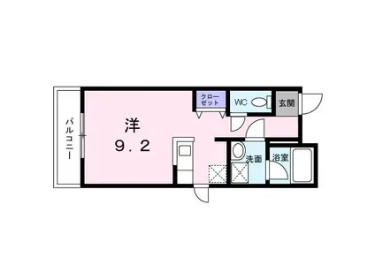 ティアラグレイス(ワンルーム/3階)の間取り写真