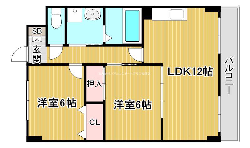 コンフォーレT1(2LDK/3階)の間取り写真