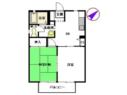 アネックス新小路(2DK/1階)の間取り写真