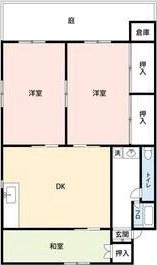 セジュール21 C(3DK/1階)の間取り写真