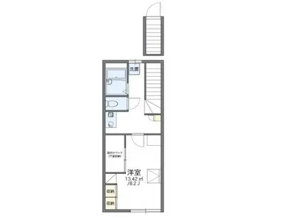 レオパレスMIWA(1K/2階)の間取り写真