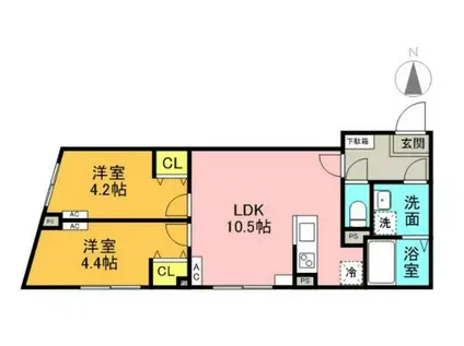 G.T.A. 中野坂上(2LDK/5階)の間取り写真