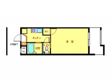 スカイハイツ石黒(1K/5階)の間取り写真