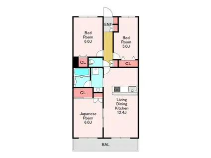 GENTEEL KAWAGUCHI(3LDK/8階)の間取り写真