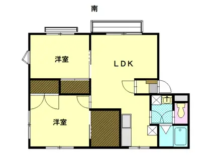 カーサボニータ(2SLDK/1階)の間取り写真