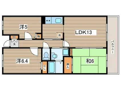 オーキッドレジデンス港北綱島イースト(3LDK/2階)の間取り写真