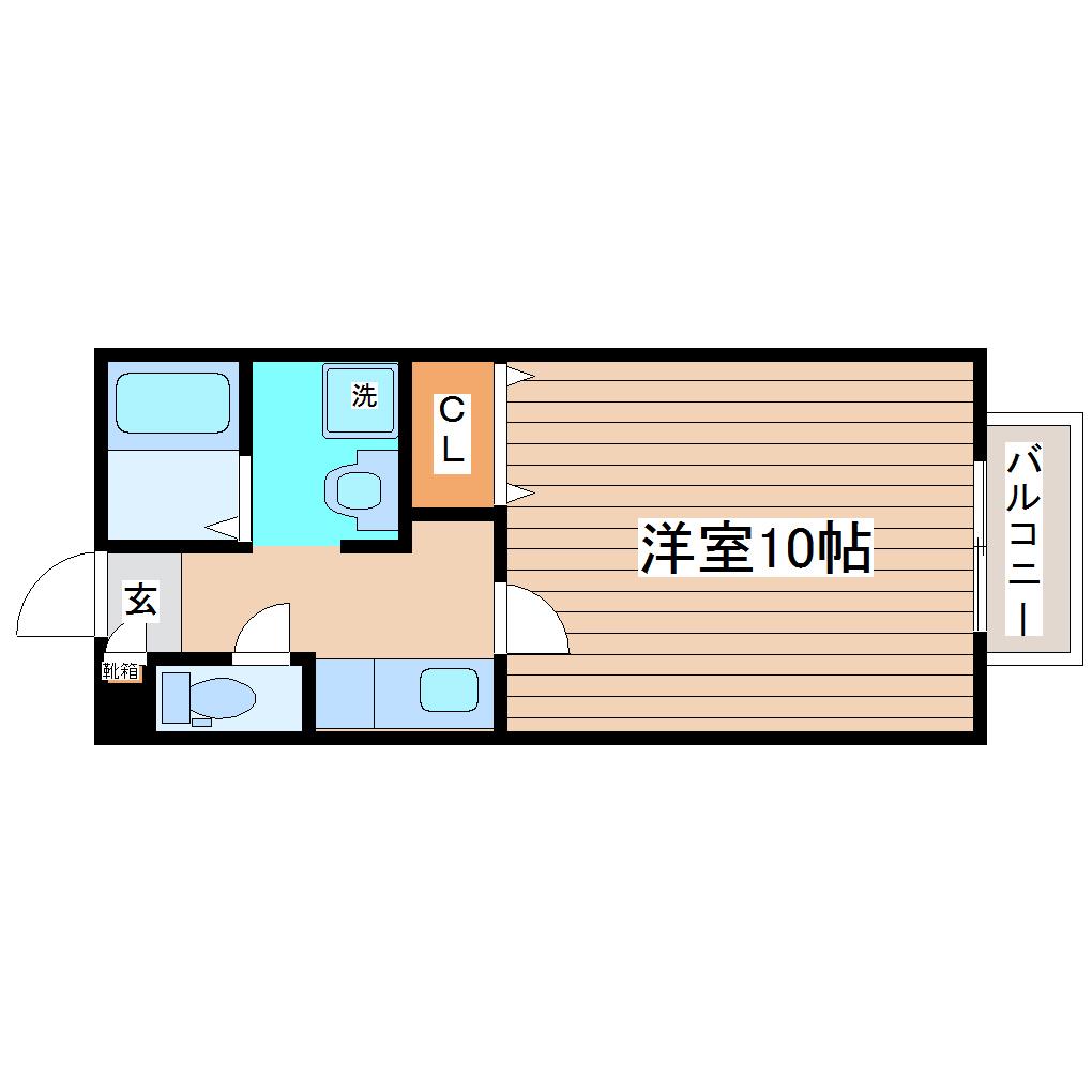 サンヴィレッジ泉崎(1K/1階)の間取り写真
