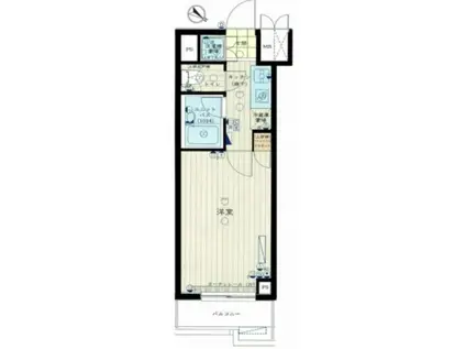 ルーブル多摩川参番館(1K/4階)の間取り写真