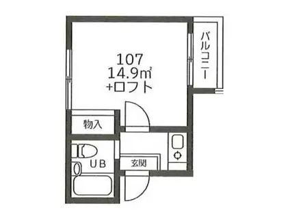 サンエール十条(1K/1階)の間取り写真