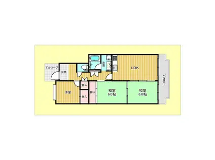 TメゾンシャルマントI(3LDK/3階)の間取り写真