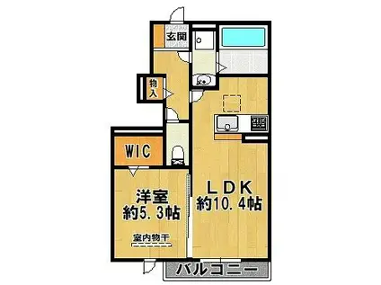 D-ROOM三田市南が丘1丁目(1LDK/1階)の間取り写真