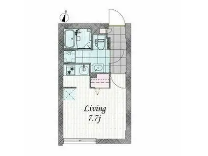 BRANCHE大崎(ワンルーム/2階)の間取り写真