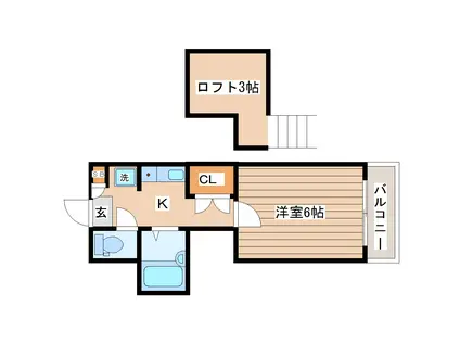 メゾン青山(1K/1階)の間取り写真