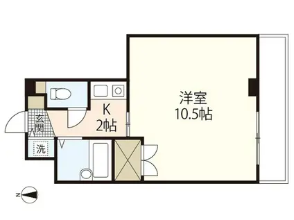 リヴェール西旭(1K/3階)の間取り写真