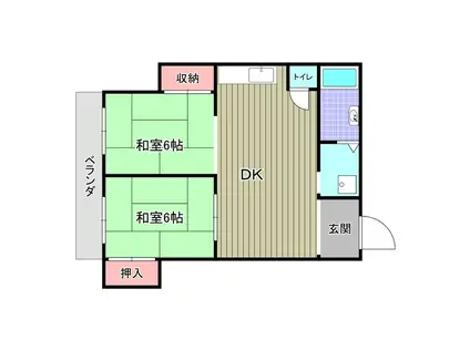 NAVY BULL I(2DK/4階)の間取り写真