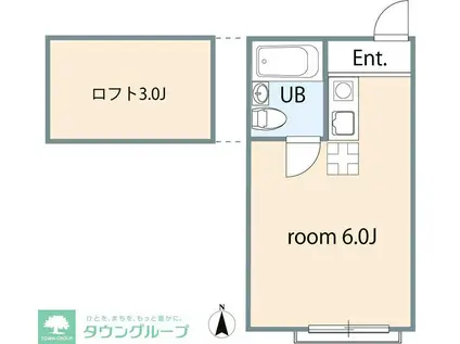 BCASA坂戸IXRE-BORN(ワンルーム/1階)の間取り写真