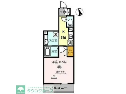 CLAIRE(1K/3階)の間取り写真