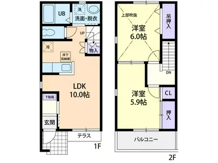 HIMAWARI(2LDK/1階)の間取り写真