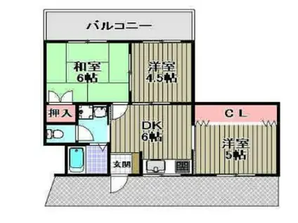 ロイヤルモズ(3DK/3階)の間取り写真