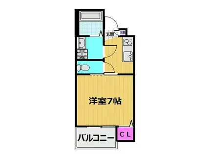 ドリーミーY(1K/5階)の間取り写真