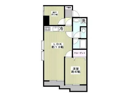 第3飯島ハイツ(1SLDK/2階)の間取り写真