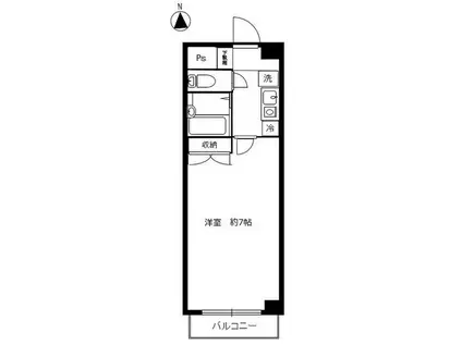 ソレイユ楠(1K/3階)の間取り写真