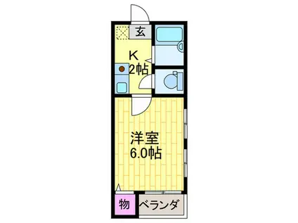 ハイツエスポワール(1K/1階)の間取り写真