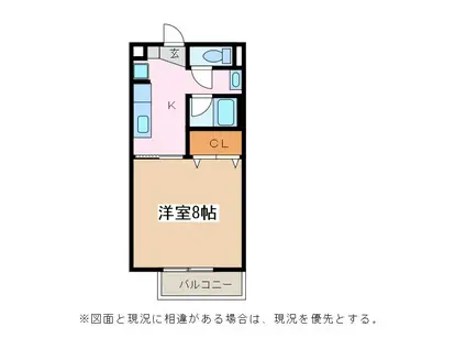 DREAM 1(1K/2階)の間取り写真