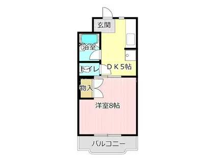 マンションみずほII(1DK/3階)の間取り写真
